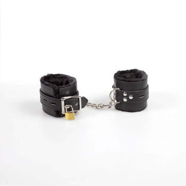 Manette imbottite in pelle sintetica con catene d'argento sicure e versatili